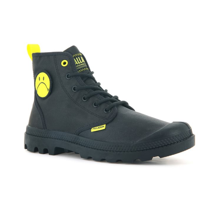 Bottes Palladium Pampa Smiley Change Femme Noir | FR FBH729D